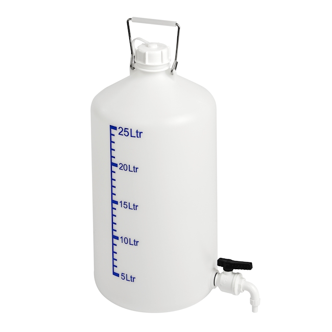 Flasche PE-HD 5 lt/Kugelventil PP